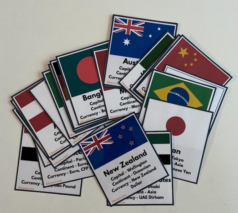 Country Flags – 28 Printable Flashcards