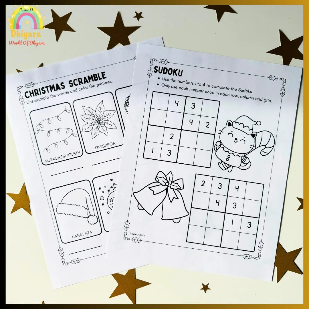 Make Christmas Magical with 65 Fun Activity Sheets for Kids Aged 5-10