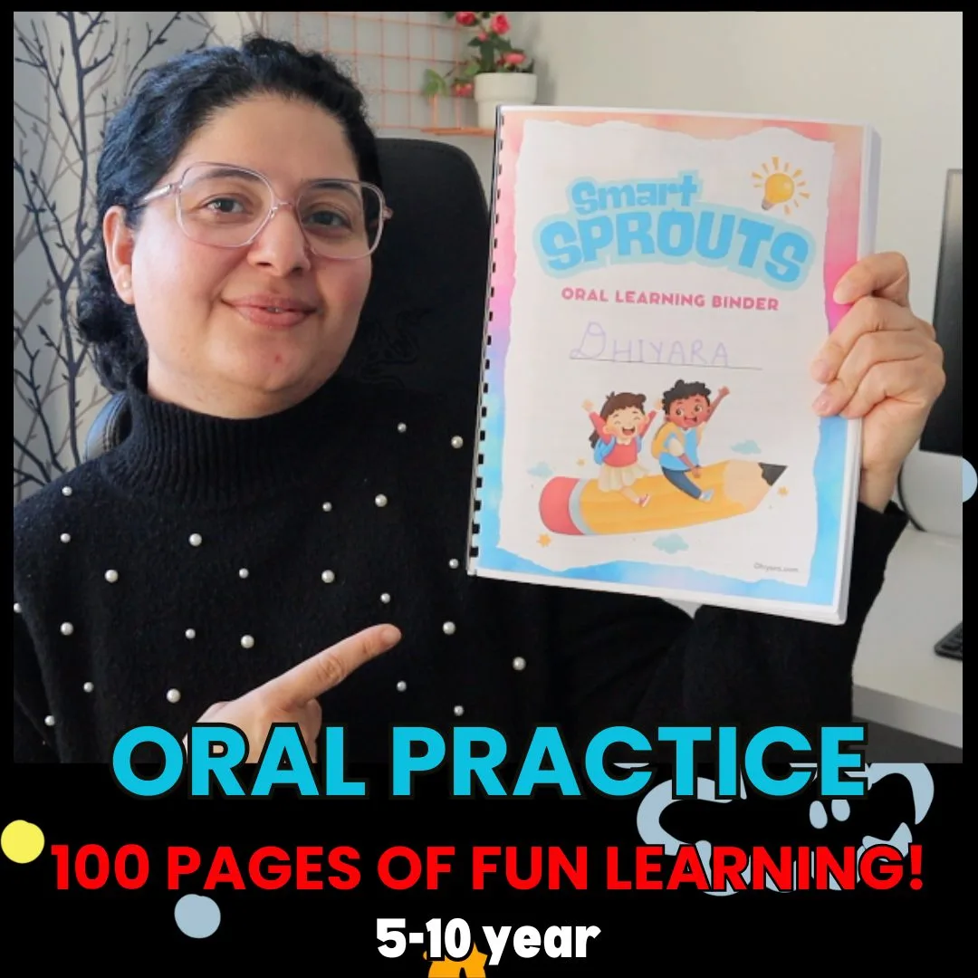 100-page Oral Learning Binder for Kids aged 5-10