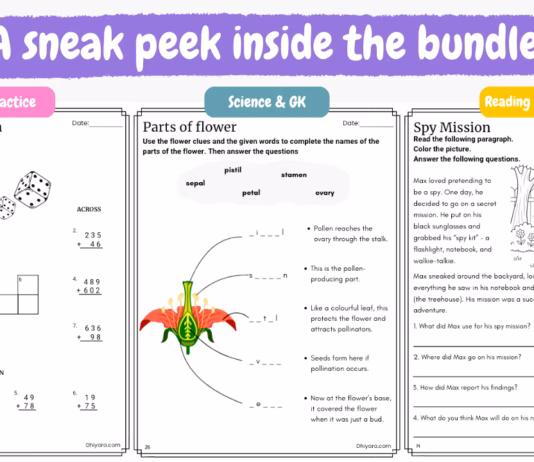 April Learning Bundle – 60 Printable Worksheets for Curious Kids (Ages 7–10)